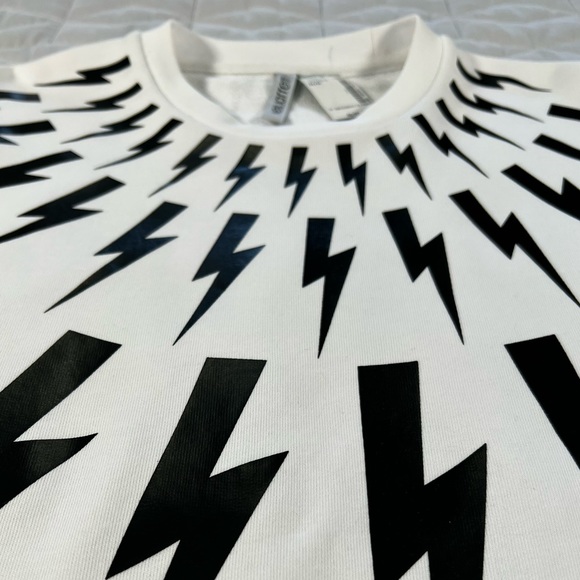 ⚡️NEIL BARRETT SS21 FAIR ISLE THUNDERBOLT CREWNECK SWEATSHIRT⚡️ - Picture 3 of 15
